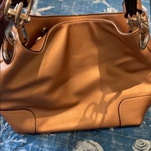 Gold designer handbag